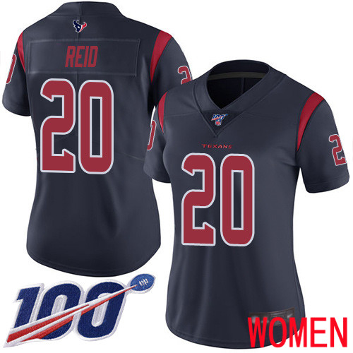 Houston Texans Limited Navy Blue Women Justin Reid Jersey NFL Football #20 100th Season Rush Vapor Untouchable